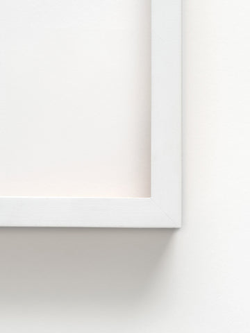 This Is Where It's Fuckin At - White Abachi wood frame with visible grain